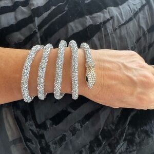 Elegant Silver Snake Bracelet